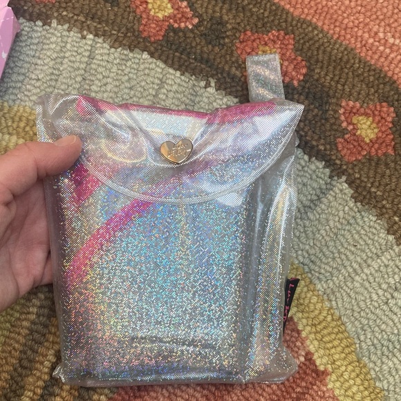 Betsey Johnson Glittery Handbag Raincoat - Picture 4 of 8